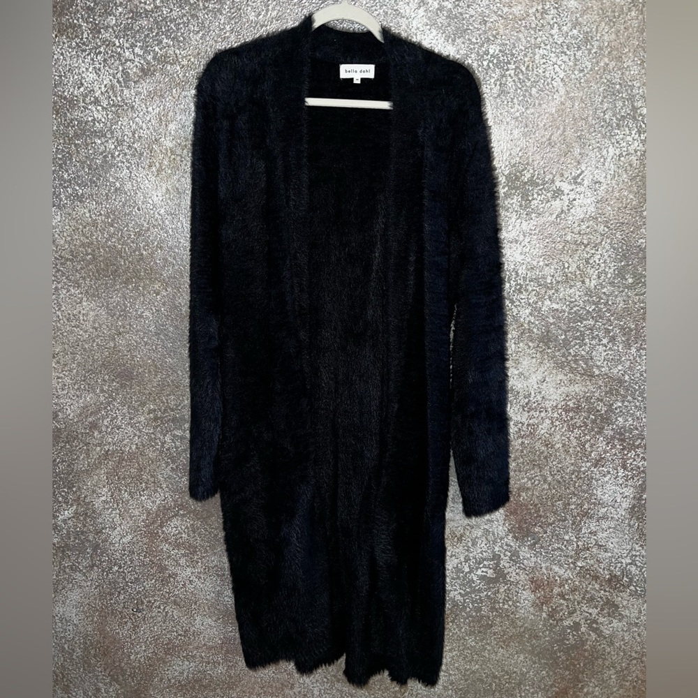 Black Furry Duster/Cardigan